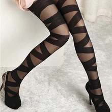 Women Sexy Pantyhose Vintage Black Ripped Stretch Leggings Stylish Pantyhose Retail/Wholesale 61F2