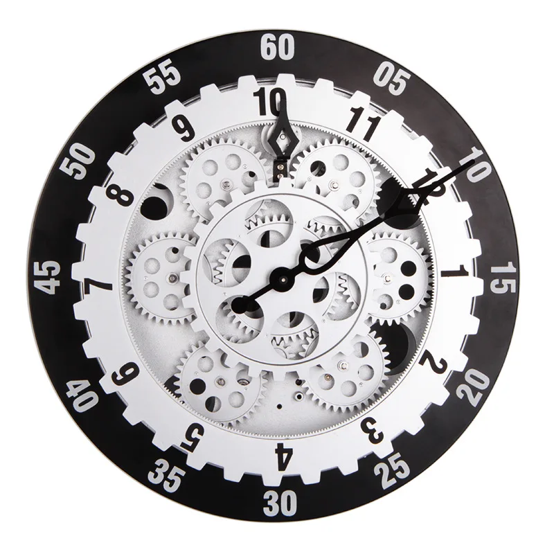 12" Plastic + Metal Wall Gear Clock Buy Decorative Wall Clock,3d Wall
