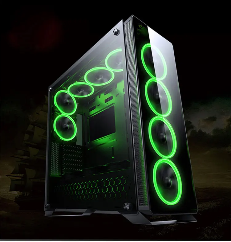 Moq 1 Set Wholesale Full Tower Eatx Tempered Glass Computer Pc Game