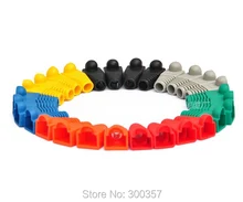 50pcs/lot Network Jack Plug Of RJ45 Connectors Boots Caps Cat5 Cat6