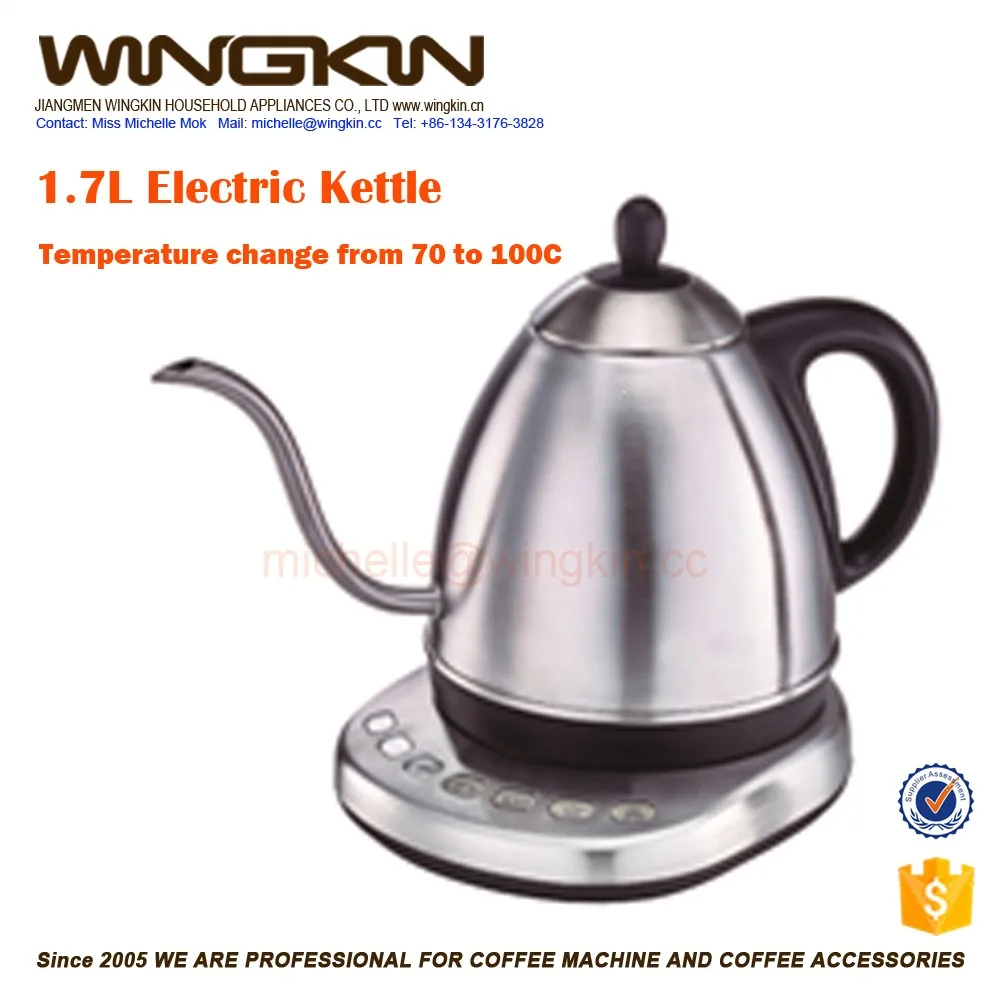 Stainless Steel Electric Coffee Kettle/1.2l Gooseneck Coffee Kettle