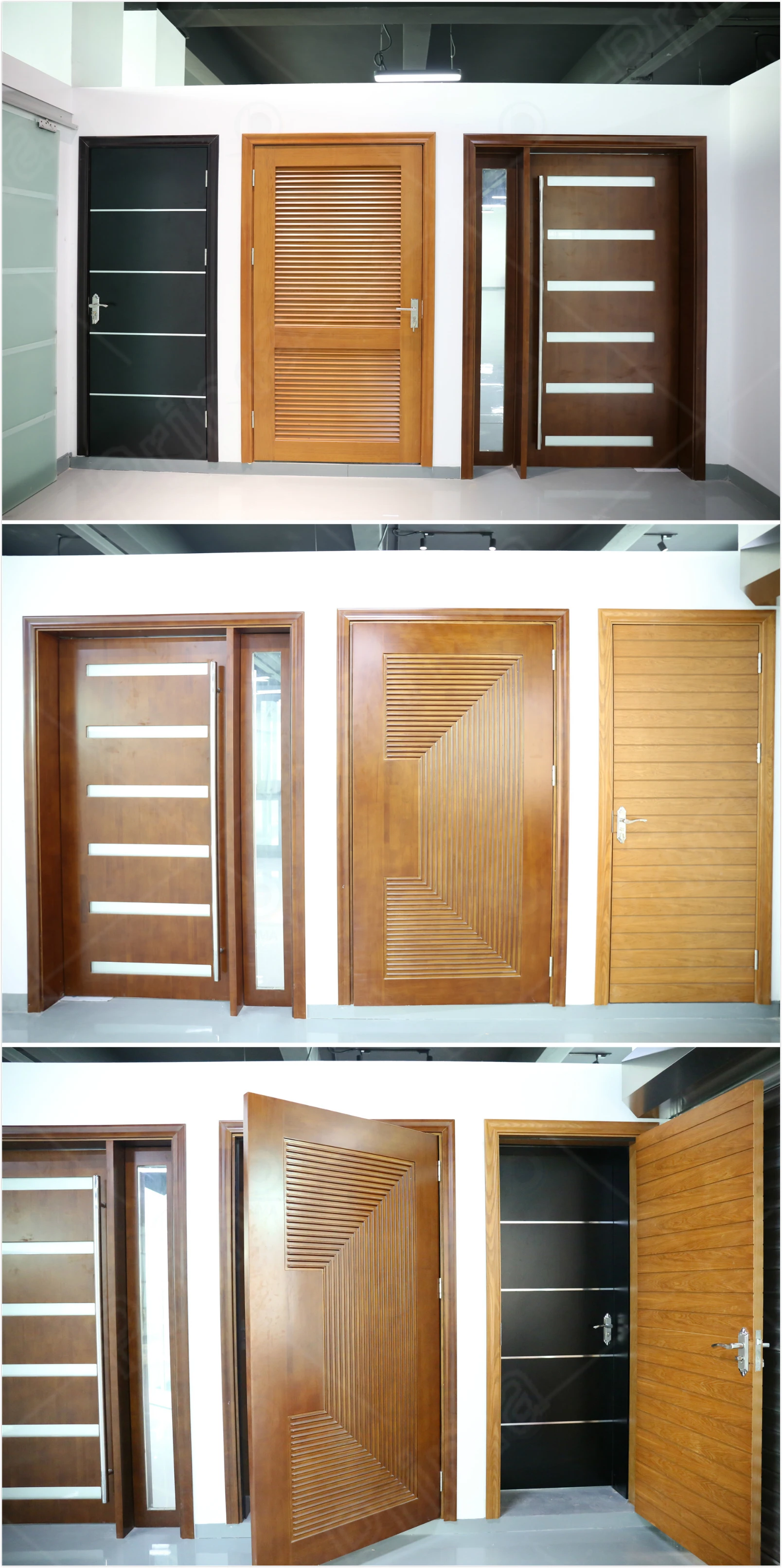 2020 modern style heavy duty design wood pivot door for house