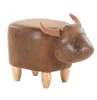 In stocked hot selling leather cow bull etc animal ottoman stool for kids like cute pet assorted animal multifunctional stools