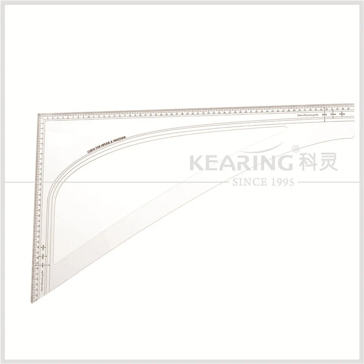 Kearing Acrylic Tailor Dressmaker Ruler Dressmaking Set Square 60cm & 36cm Pattern Drafting