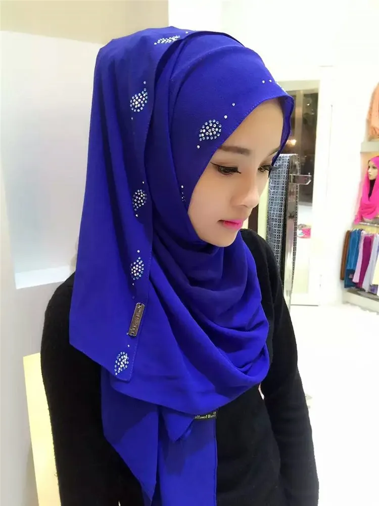 Fashion Women Flowers Printing Chiffon Hot Selling Dubai Hijab Scarf