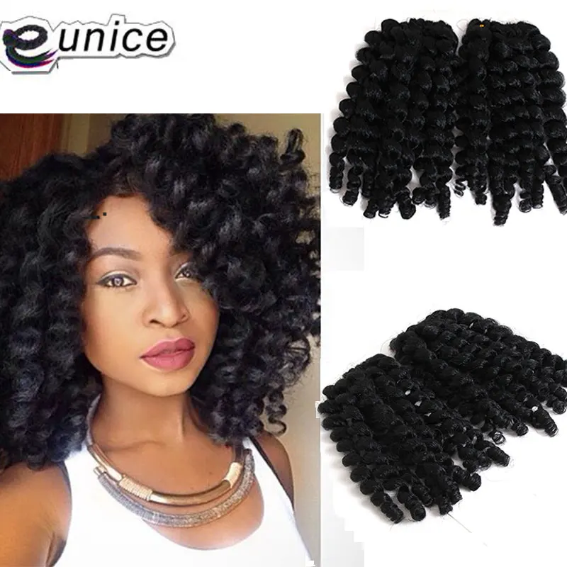 Ombre Color Jumpy Crochet Braid 8inch Afro Kinky Twist Jamaican