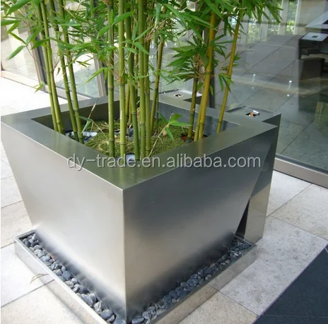 Stainless steel flower pots /planter for wedding ,business center /shopping center decoration