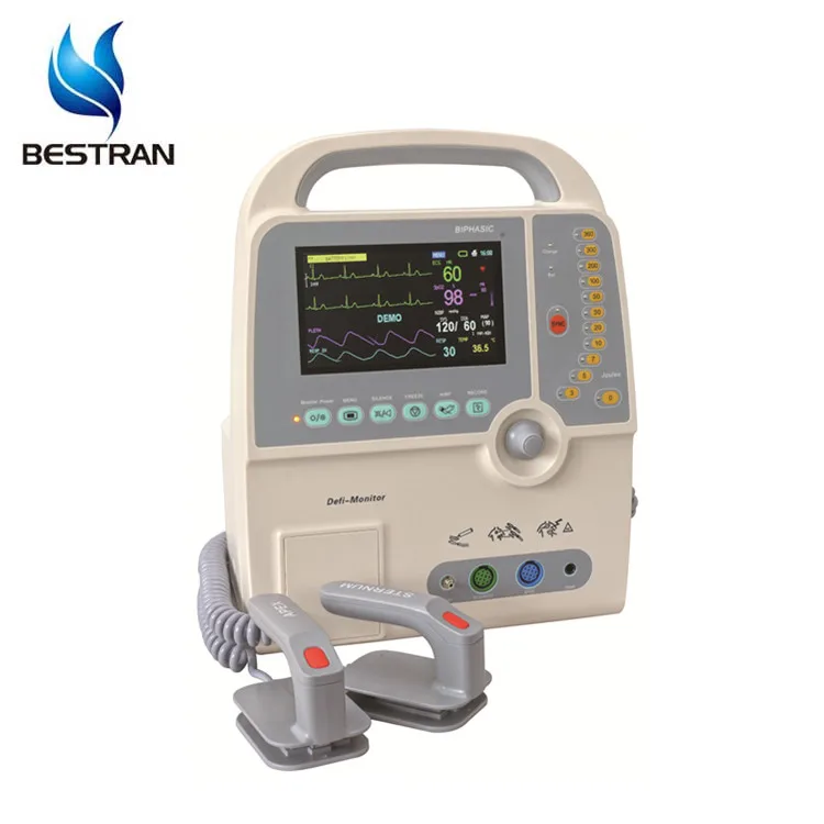 BT-8000C Cheap medical Biphasic Automated External Defibrillator AED defibrillator With Monitor price