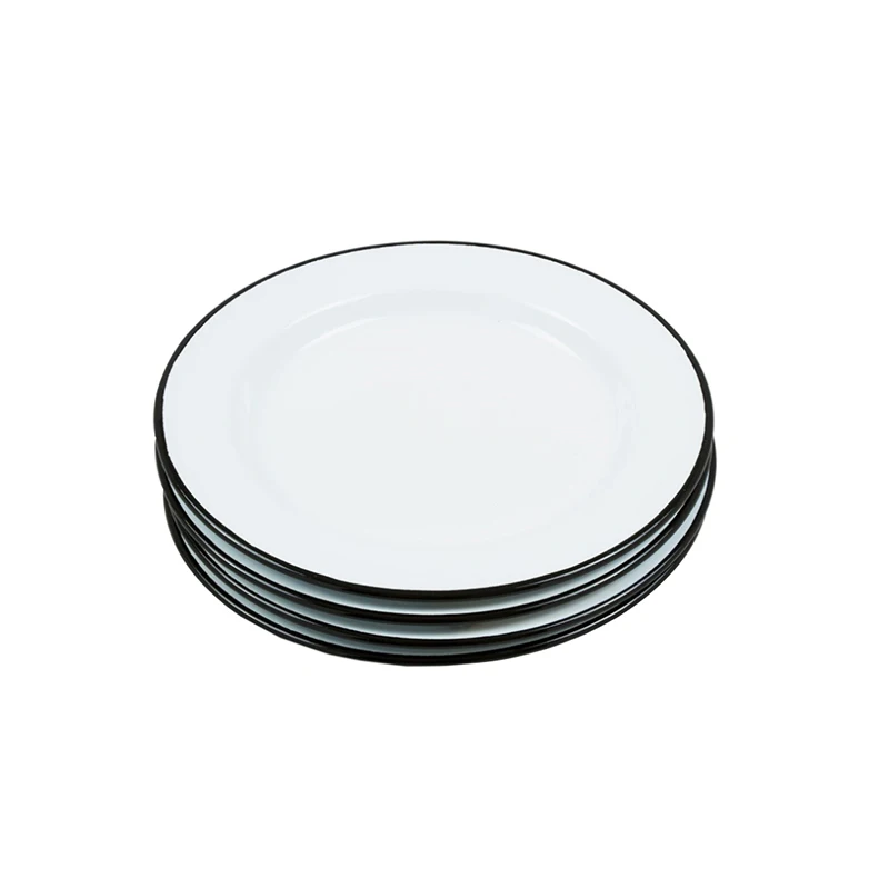 Set Of 2 Pack Fresh Style Enamel Dinnerware Plate Buy Enamel Plate,Dinner Enamel Plate