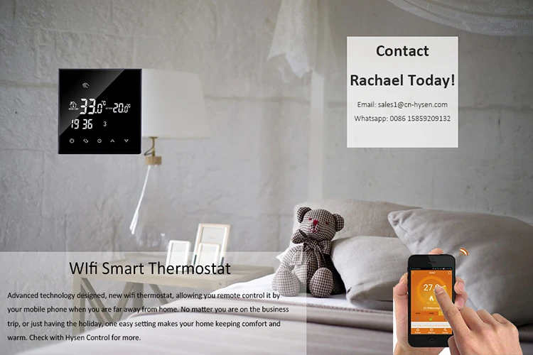 Hysen Wifi Advanced Touch Screen 16a Floor Electric Heating