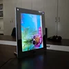 Advertising Display Poster Adjustable Wall Mounted Acrylic Panel Magic Mirror LED Light Box