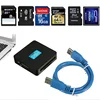 All in One USB 3.0 Card Reader TF CF XD M2 MS USB3.0 Flash Memory Card Reader Adapter With USB Cable High Speed