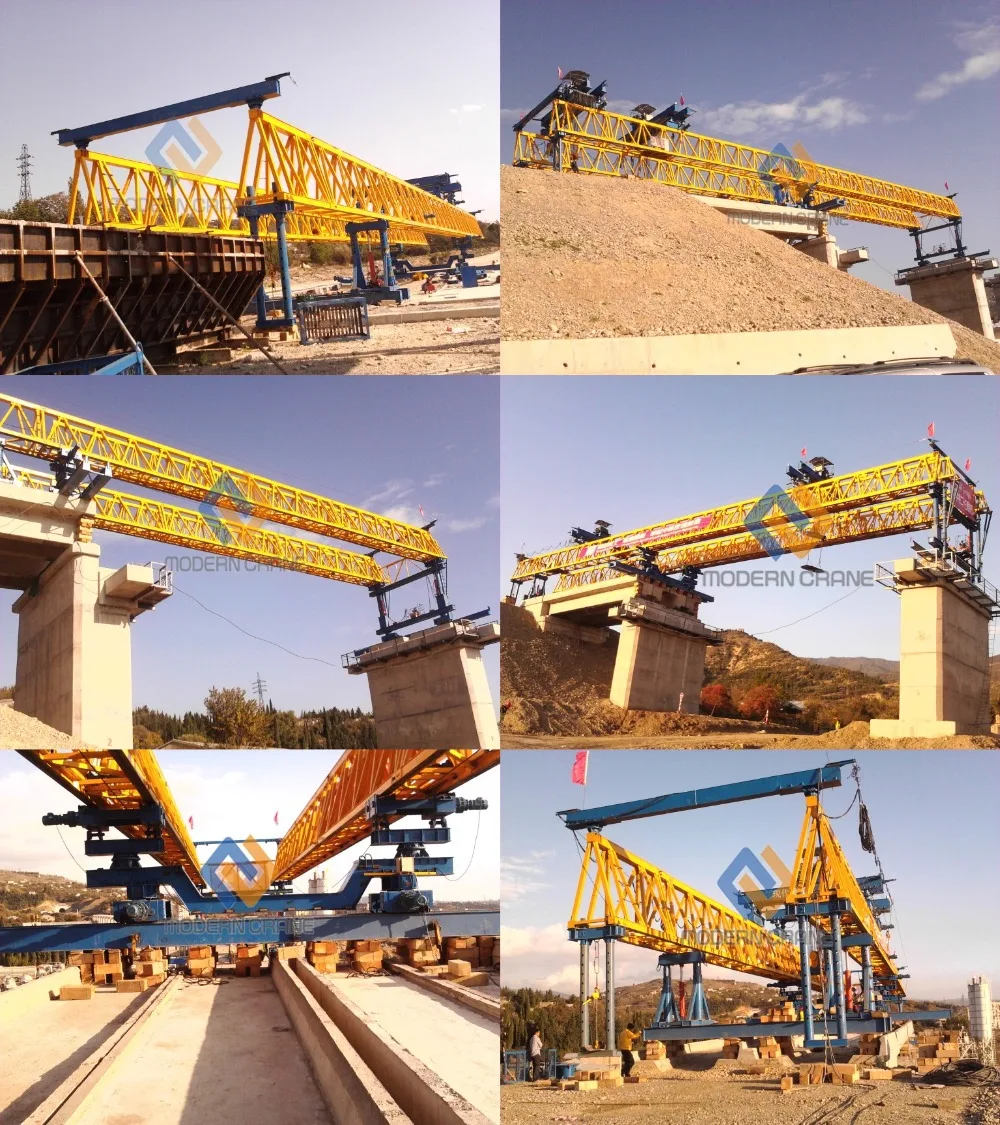 100 Ton Bridge Beam Launcher Gantry Crane Ashaped Frame Trestle Crane