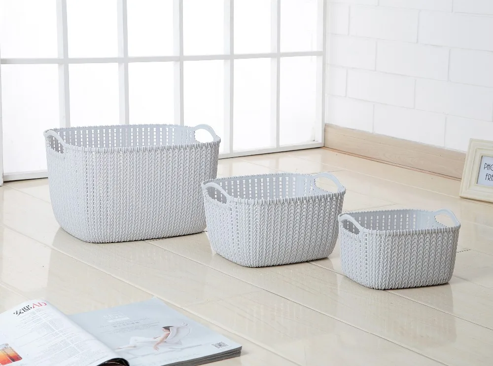Household Plastic Durable Wicker Storage Basket Buy Wicker Basket