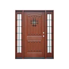 New Design Strong Impact Resistant Oval Glass Entry Door With Great Price
