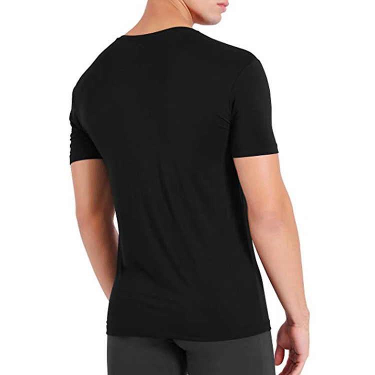 Custom 95% Bamboo 5% Spandex Extremely Stretchy Tee Shirt Bamboo Mens V ...