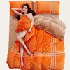 100% Polyester Material Heavy Faux Fur China Suppliers Printed Coral Fleece Bed Sheet Set Blanket