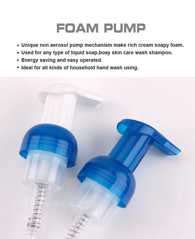 plastic 40/400 dispenser pump head liquid soap cleaning foam pump