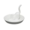 wholesale cheap white ceramic jewelry holder ceramic cat ring holder
