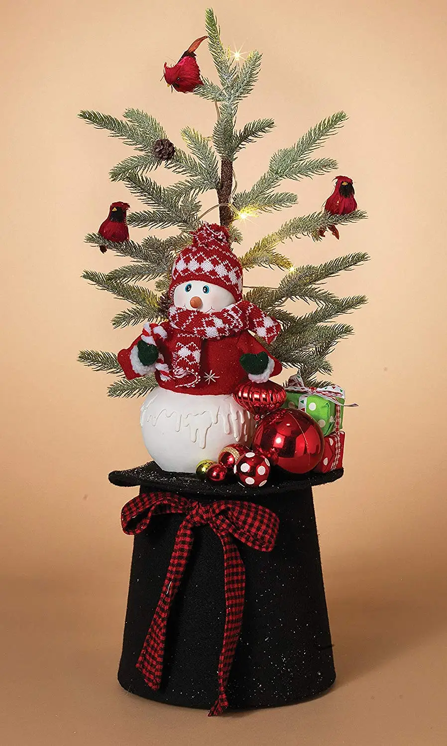 Get Quotations C2 B7 26 Large Lighted Holiday Christmas Hat With Snowman Christmas Tree Cardinals Ornaments And Presents Get Quotations C2 B7 26 Large Lighted Holiday Christmas Hat With Snowman Christmas Tree Cardinals Ornaments And Presents