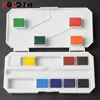 Superior 12/36/48 Colors Solid Watercolor Paint Set Box With Water brush Bright Color Portable Watercolor Pigment Set Art Sup