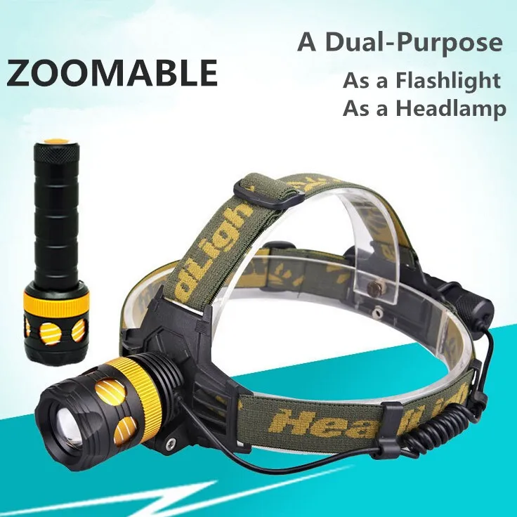 High Power Rechargeable Headlight Headlamp T6 10W Zoom Zoomable Led Focus Adjustable led Headlight Flashlight Bike Light.jpg
