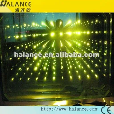 optic fiber 3D mirror lighting yellow