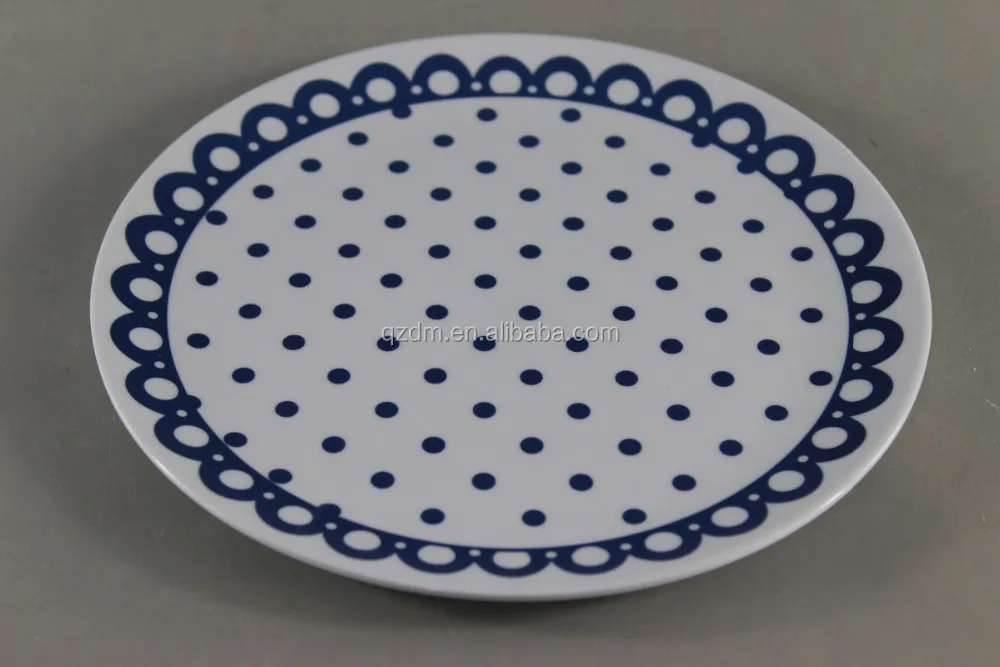 8 Inch Plastic Round Dish 100% Melamine Or 30% Melamine