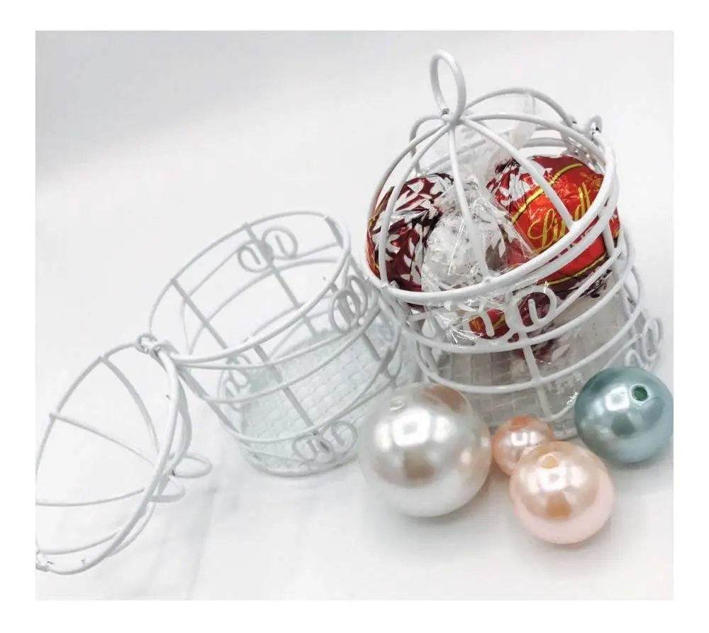 Buy 12 Small White Metal Bird Cages For Wedding Quinceanera