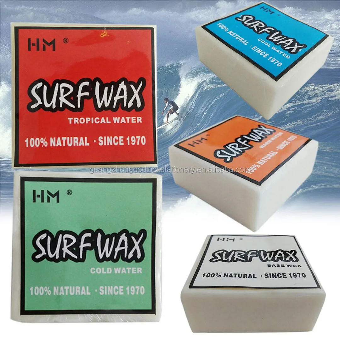 Details about    Surfboard Wax Skimboard Surf Wax Anti-slip Base/Cold/Cool/Warm/Tropical