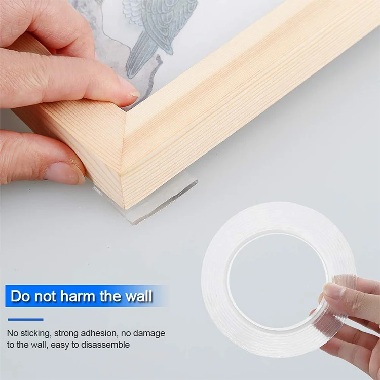 Nano-Adhesive-Tape-023. 3 Meter Double Sided Sticky Pad Nano Tape Clear Super Stickiness Gel Grip Tape Reusable Removable Washable Gel Tape