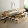 Space saving bed room furniture,modern simple wooden multi-purpose bed made in China