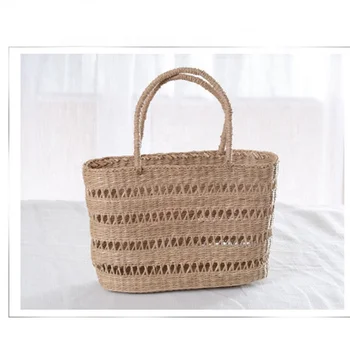 wicker tote bag