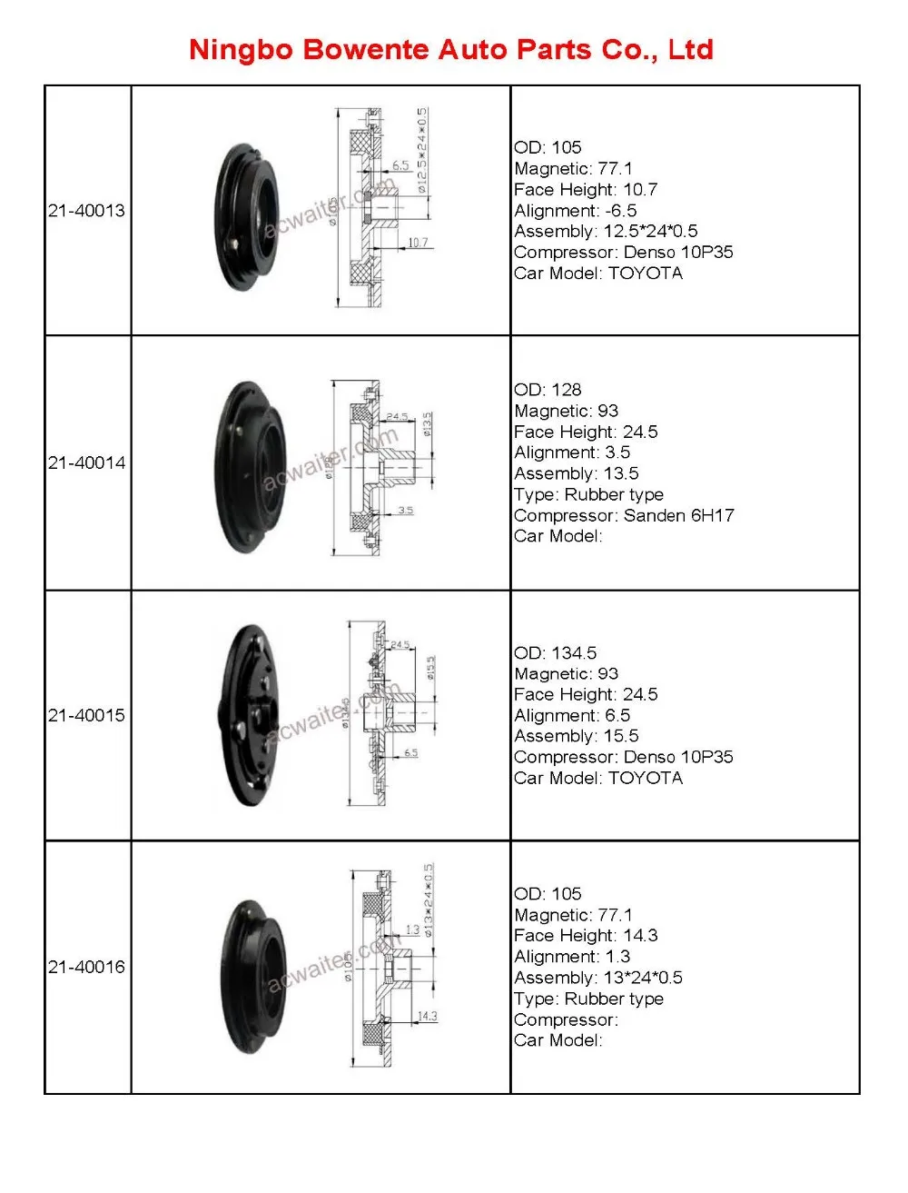 Pxe16 Sanden Compressor Parts Ac Clutch Hub Buy Pxe16 Compressor