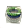 Promotional Girls Daily Elastic Hair Ties Colorful Mixed Extendable Coiled Telephone Wire Line Hairbands PVC Box Packing