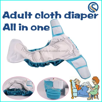 Happyflute Breathable Washable Reusable Adult Cloth Diaper ...