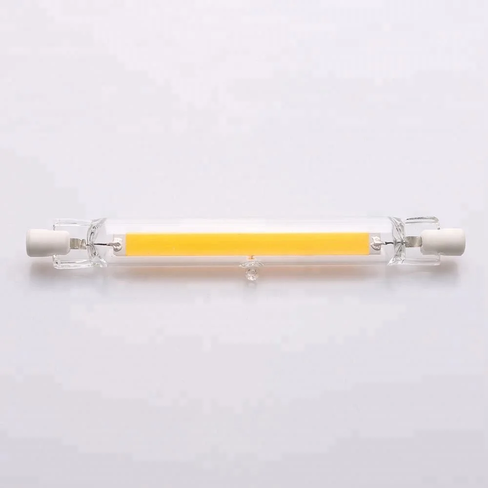 factory COB  led r7s 78mm J118 bulb light with glass material 360 degree