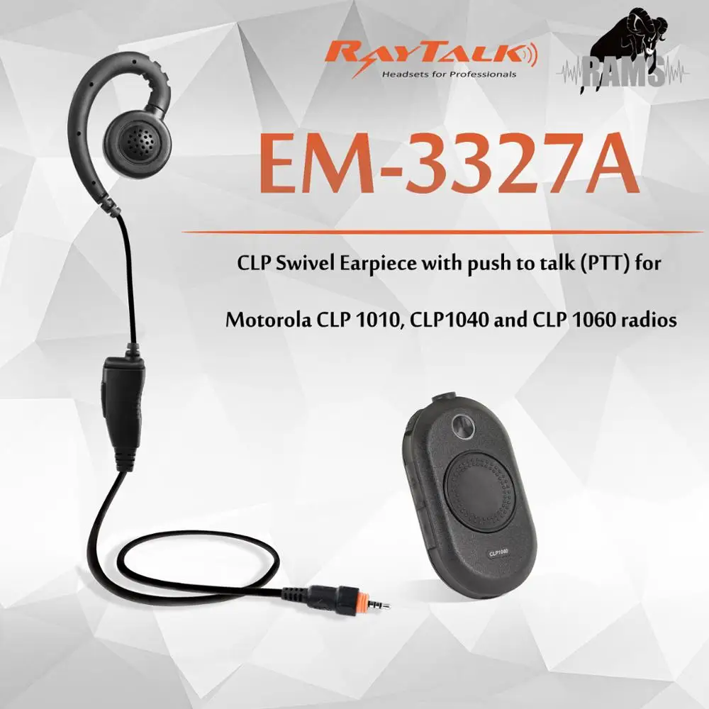 Single-wire Surveillance Earpieces For Motorola Clp1010 Clp1040 Clp446