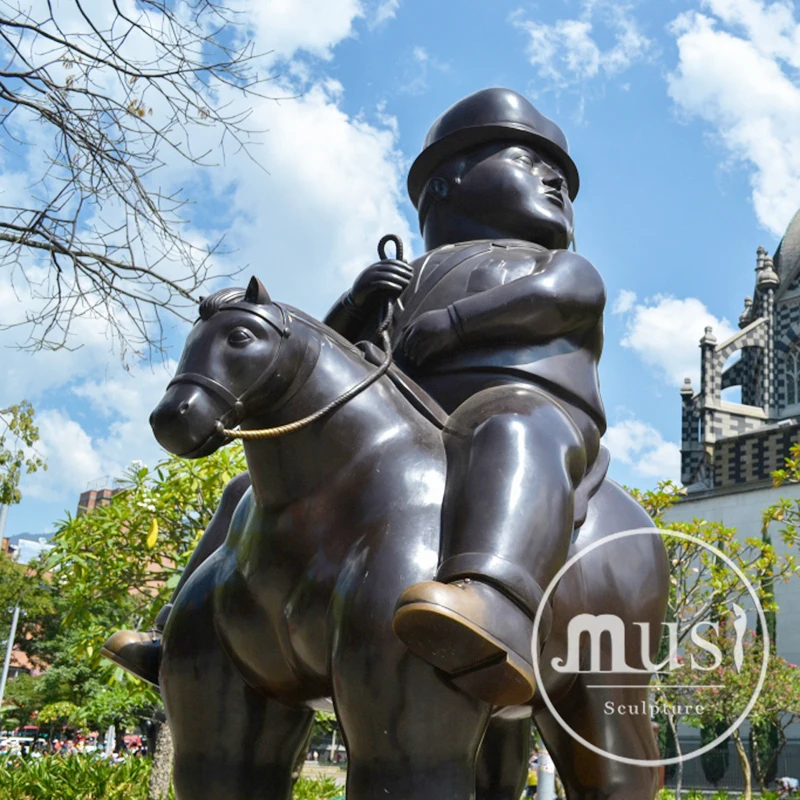 batman riding horse statue