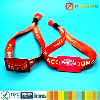 E Ticket Event Music Festival Rfid Ntag213 Fabric Wristband Woven E Ticket Event Music Festival Rfid Ntag213 Fabric Wristband Woven Bracelet