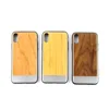 Mobile Phone Accessories, Wooden Cell Phone Cover for iPhone 8, Metal Bumper Smart Phone Case for iPhone X