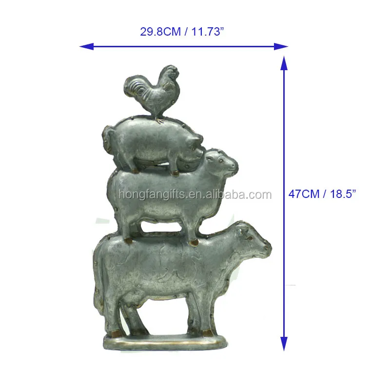 stacked farm animals figurine