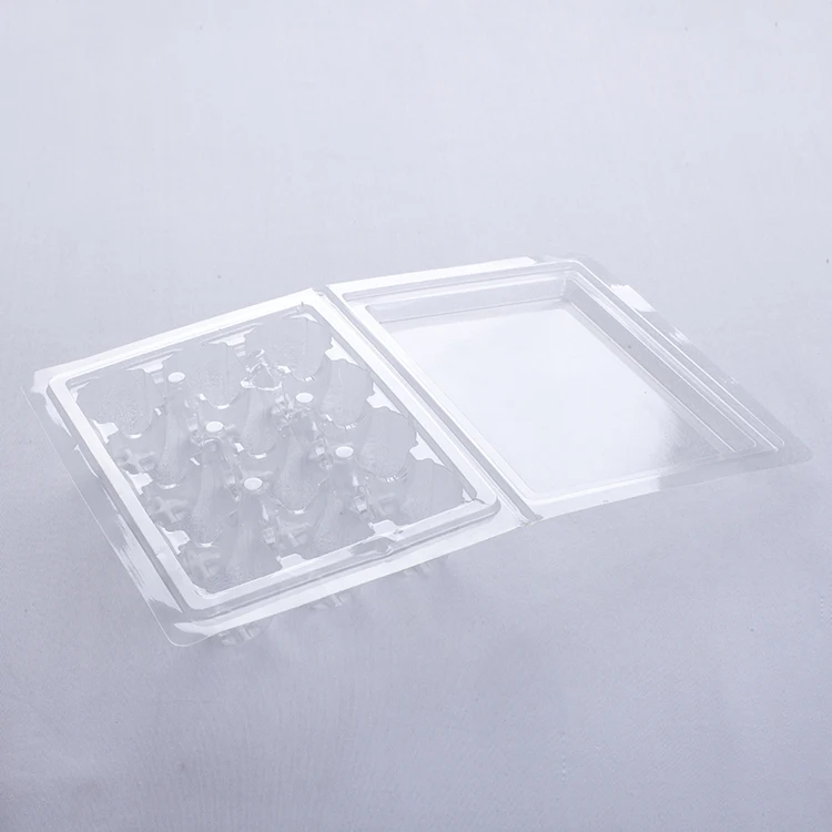 12 Holes Quail Egg Tray Packing Clear Disposable Plastic Quail Egg Tray