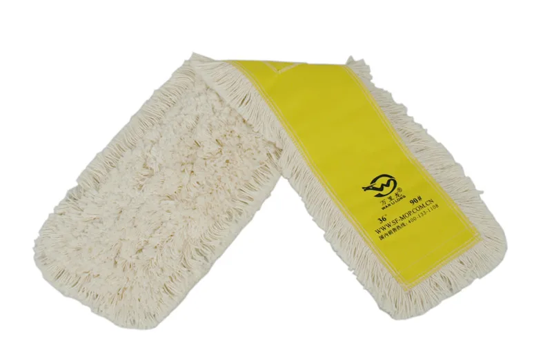 Cotton Dust Mop Cut Or Looped End Launderable Flat Mop With Aluminum