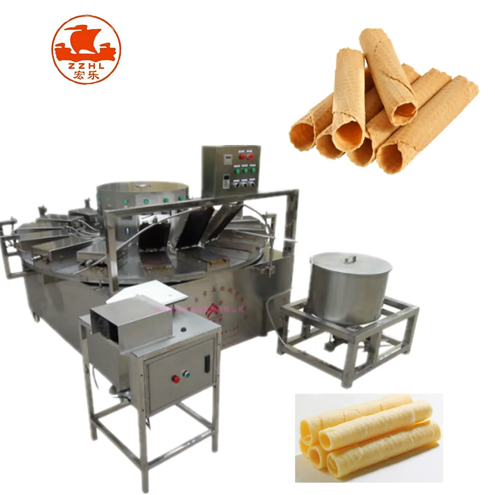 Ice Cream Cone Wafer Biscuit Machine Automatic Egg Roll Making Machine Commercial Wafer Stick Making Machine