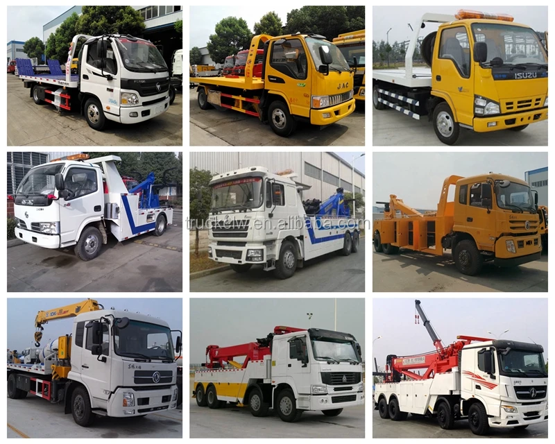 Emergency Car Carrier slide bed rescue truck 10 ton flatbed tow truck Customized one drive three four car