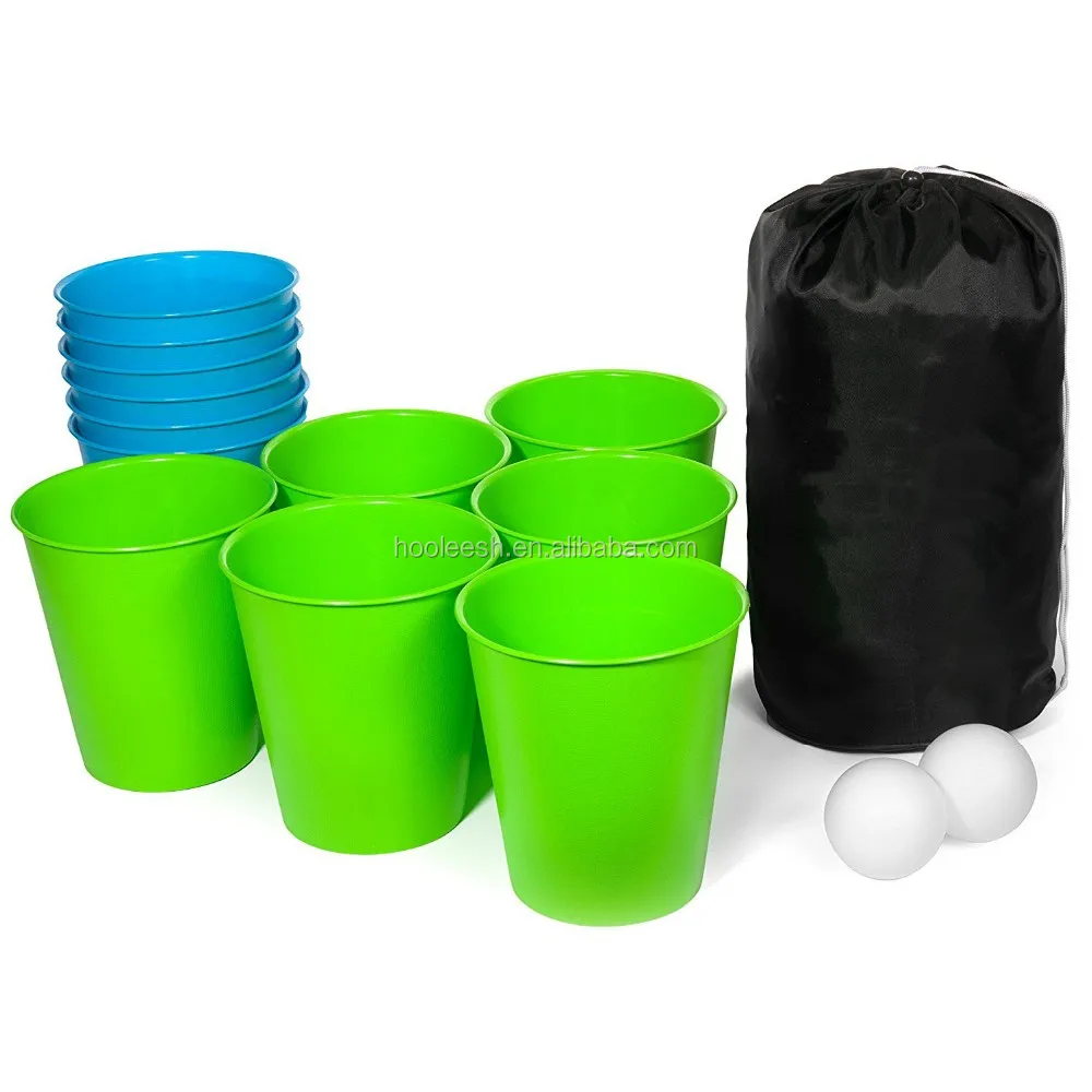 2018 New Arrival Custom Giant Yard Bucket Pong Game Set With 2 Balls