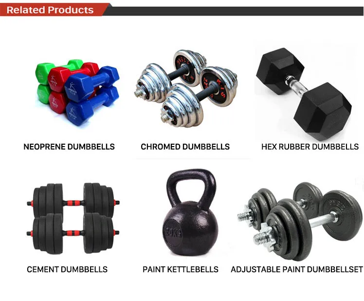 Professional Wholesale 50kg Black Paint Barbell Dumbbell Set With