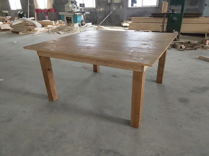Wooden Square Farm Rural Tables For Outdoor Wedding Event Dining Wooden Square Farm Rural Tables For