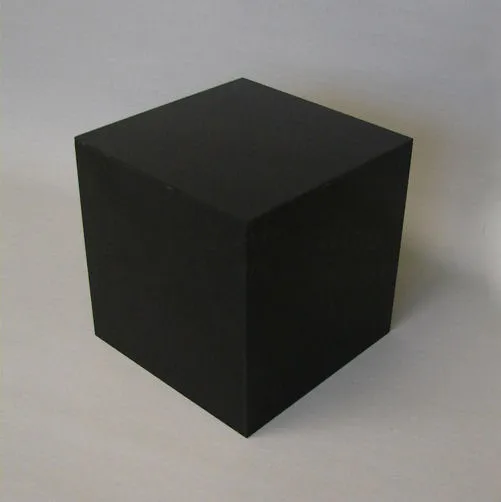 Acrylic  Black Cube Durable Vase 15cm Lightweight Designer Container 4125 